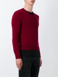 v neck fine knit jumper