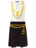 chain print fitted dress