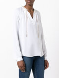 tie-neck blouse