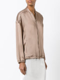 zipped bomber jacket 