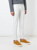 textured slim-fit trousers