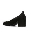 rounded block heel pumps