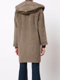 hooded shawl collar coat