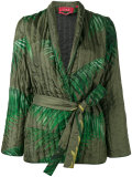 palm leaf print kimono jacket