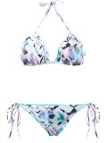zebra print triangle bikini set