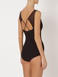 deep v-neck tulle bodysuit
