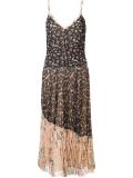 floral pleated camisole dress