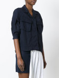 crinkled effect military jacket