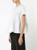 tiered short-sleeve blouse 