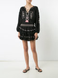 embroidered V neck top 