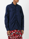 ruched poplin shirt