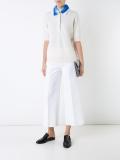 ribbed shortsleeved knit T-shirt