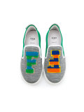 F felted logo plaque sneakers