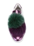 fur pom-pom sneakers 