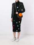 pompom saddle shoulder bag