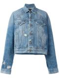 distressed denim jacket