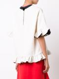 ruffled jacquard top