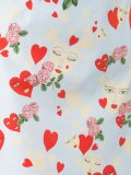 hearts print A-line skirt