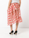 floral print ruffled skirt