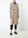 double breasted knit trenchcoat