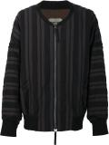 stripped bomber jacket