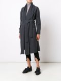 waist tie wrap coat