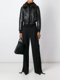 shearling collar bomber jacket