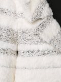 striped furred effect jacket