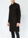 textured checkered long shirt