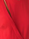 sleeveless flared dress