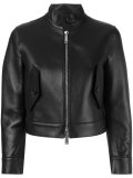 cropped leather jacket