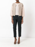 paneled cardigan 