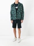plants print hooded jacket