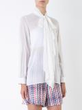 picot ruffle blouse