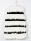 faux fur sleeveless coat 