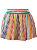 zig zag pleated shorts