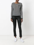 striped knitted blouse
