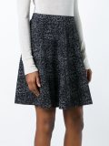 flocked A-line skirt