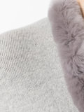 furry trim cardi-coat 