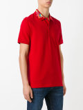 embroidered collar polo shirt