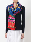 frayed edge patchwork scarf