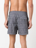 checked swimming shorts