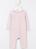 bow check piped romper