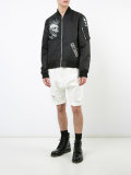 multiple patches bomber jacket
