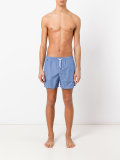 houndstooth pattern swim shorts