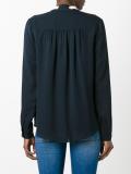 contrast bow blouse
