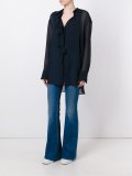 bow appliqué sheer shirt 