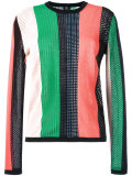 round neck striped jumper