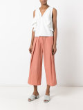 pleated cropped trousers 