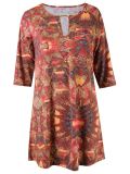 printed tunic dress
